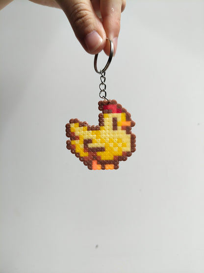 Yellow Chicken Sprite Keyring