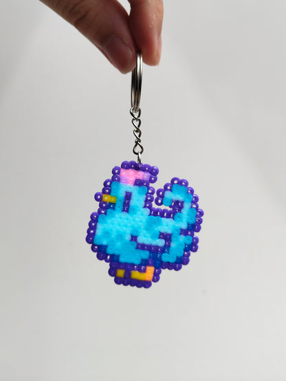 Blue Chicken Sprite Keyring