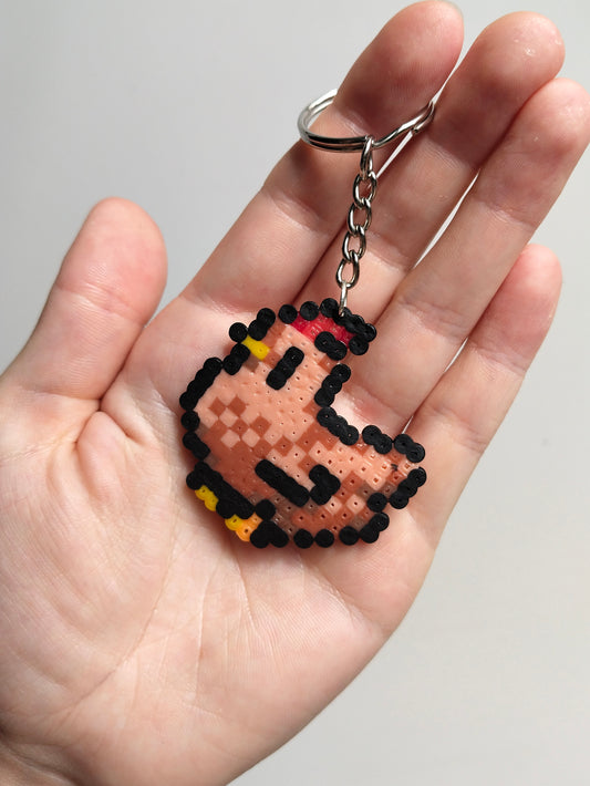 Brown Chicken Sprite Keyring