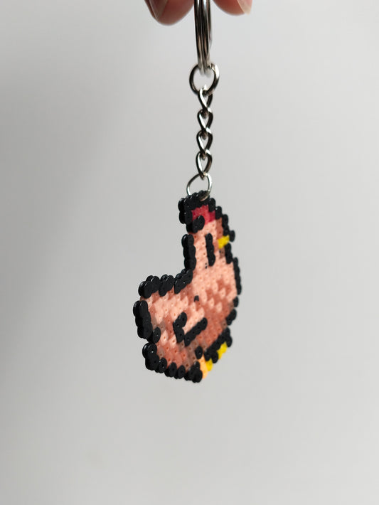 Brown Chicken Sprite Keyring