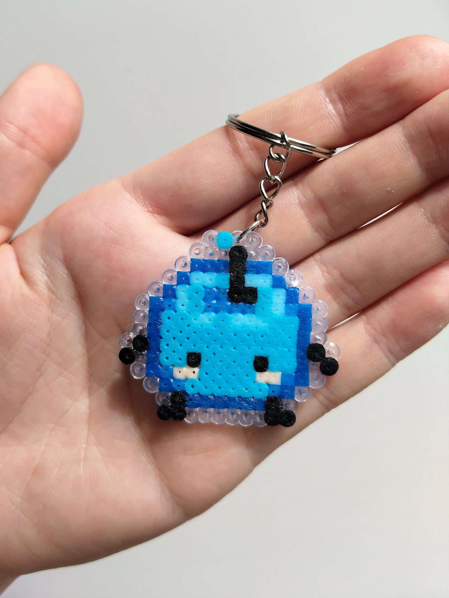 Blue Junimo Sprite Keyring