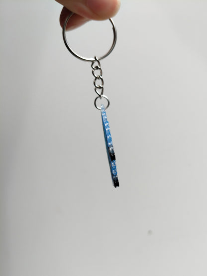 Blue Junimo Sprite Keyring