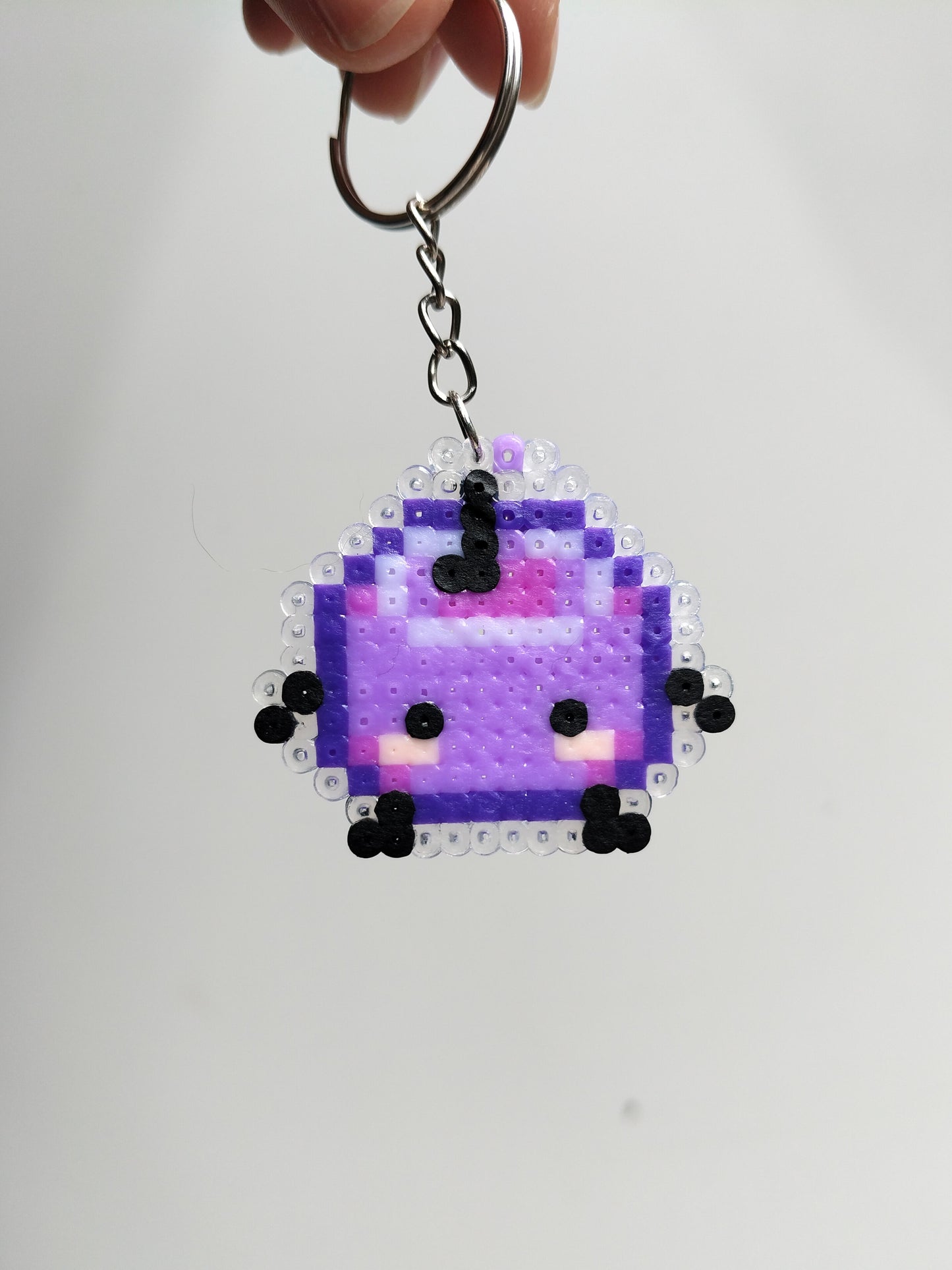Purple Junimo Sprite Keyring