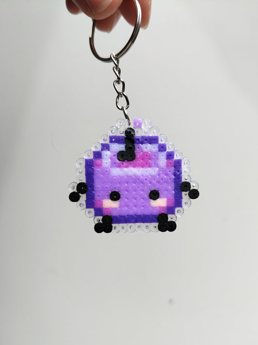 Purple Junimo Sprite Keyring