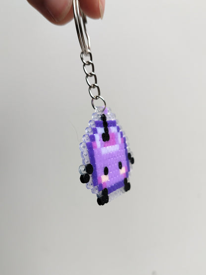 Purple Junimo Sprite Keyring