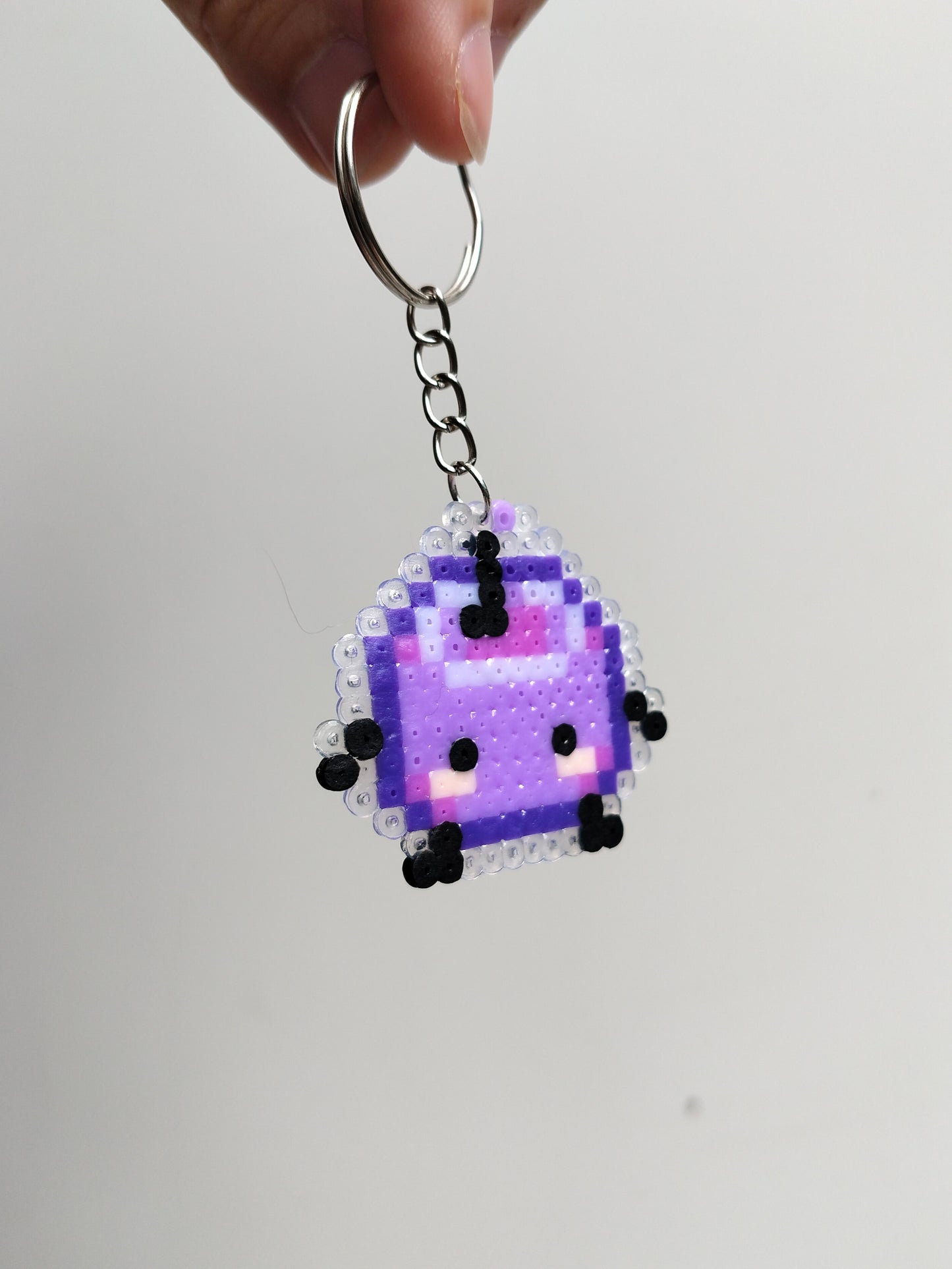 Purple Junimo Sprite Keyring