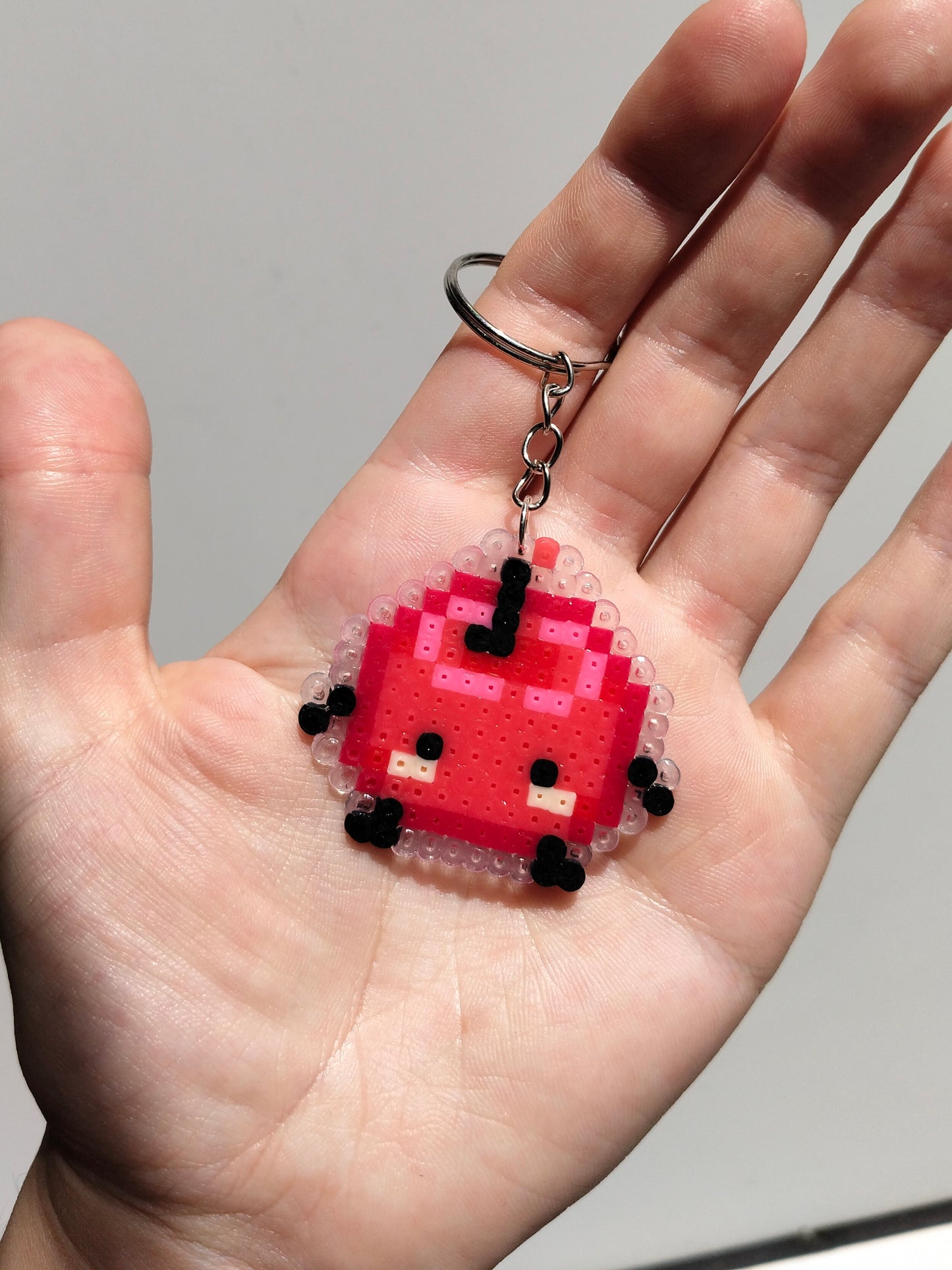 Red Junimo Sprite Keyring