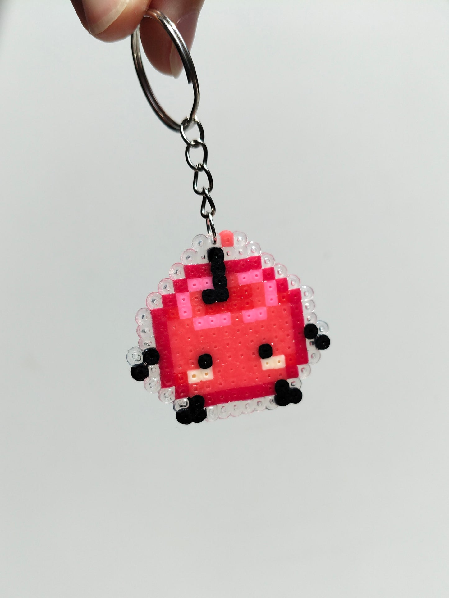 Red Junimo Sprite Keyring