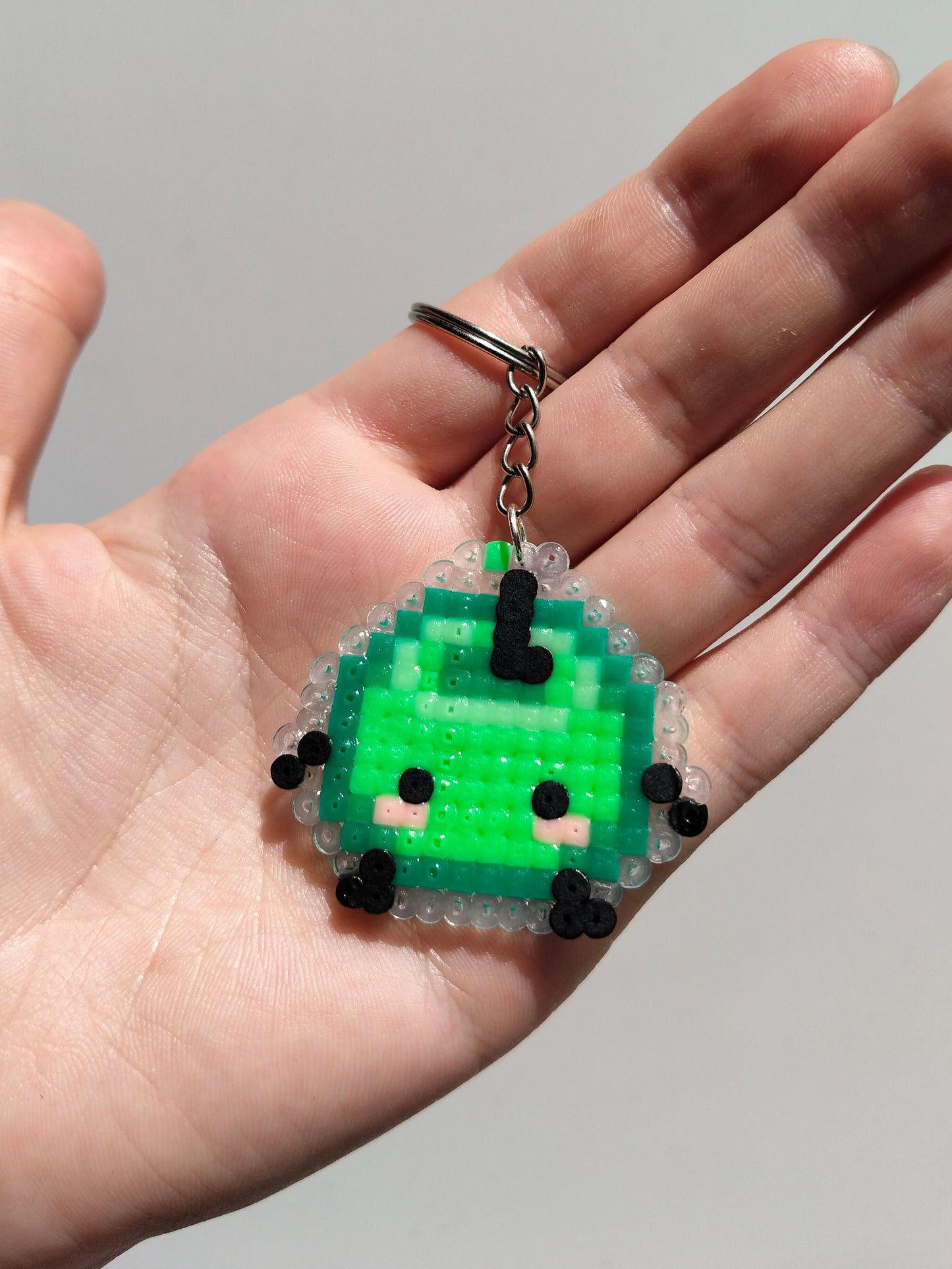 Green Junimo Sprite Keyring