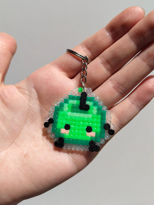 Green Junimo Sprite Keyring